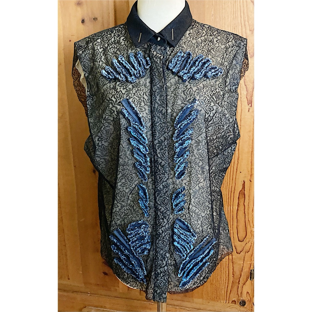 Marios Schwab Mesh Lace Top